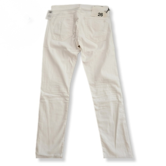 Rag & Bone Jeans Dre Capri Distressed Stretchy Raw Hem White Size 26 $250 W-676 - Picture 7 of 12